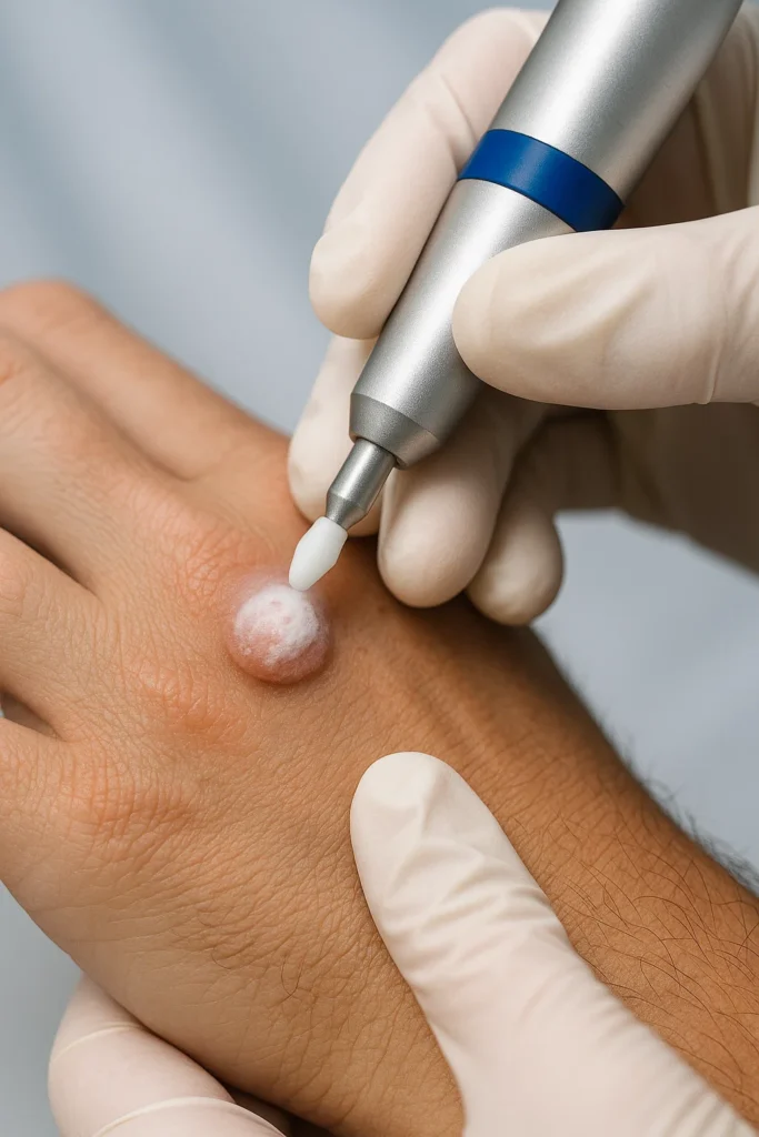 example of wart removal Abingdon-on-Thames using cryopen
