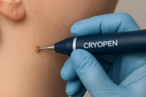 Person receiving skin tag removal Abingdon-on-Thames